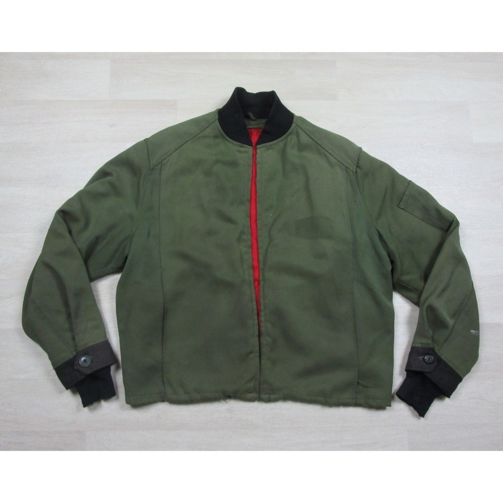 Vintage 60s Lion Lock Workwear Jacket ‎ Men's (M) Quilted Red Liner Gas Delivery